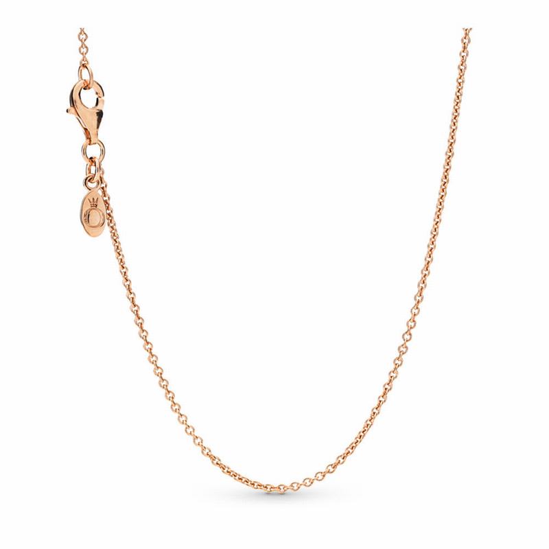 Pandora Classic Cable Chain Necklace Clearance NZ, Pandora Rose™ (092748-PVH)